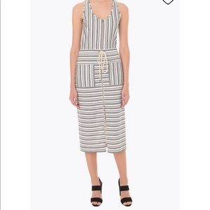 VERONICA BEARD RACEBACK MIDI DRESS